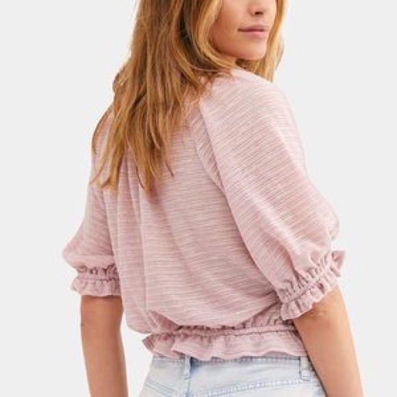 Free People Dorothy Pink Cropped Top size Small - Picture 2 of 8